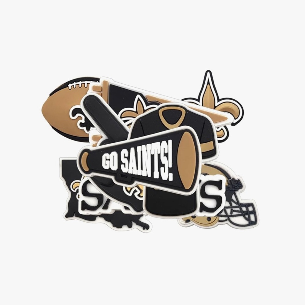 ~10 Pcs Croc Charms Saints Team Spirit~